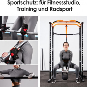 Manusi profesionale fitness/ciclism REEHUT, lycra, gri, XL/ 23- 15 cm
