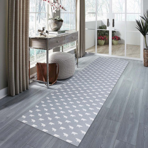 Mocheta LC&TEAM, textil, gri deschis, 45 x 500 cm