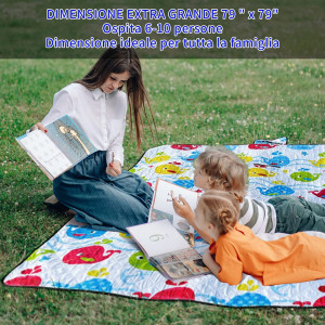 Patura de picnic HX&KF, multicolor, poliester, 200 x 200 cm