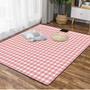 Patura pentru picnic Victarvos, PEVA, rosu/alb, 200 x 200 cm