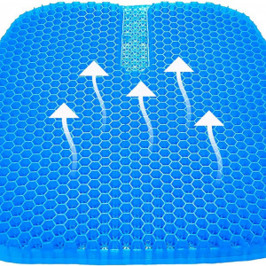 Perna pentru scaun Generic, gel polimeric, albastru, 42 x 46 x 3 cm