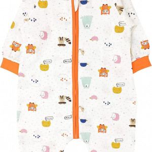 Salopeta de dormit pentru bebelusi Minizone, bumbac, multicolor, 2-3 ani