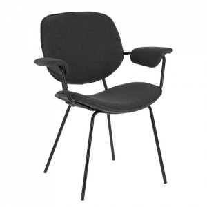 Scaun Carra, textil, gri/negru, 69 x 62 x 84 cm