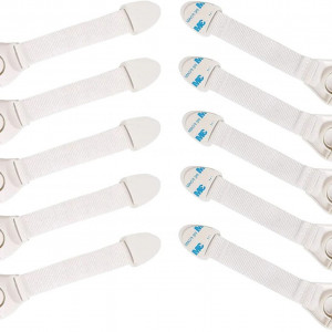 Set 10 benzi de protectie pentru dulapuri Desconocido, ABS, alb