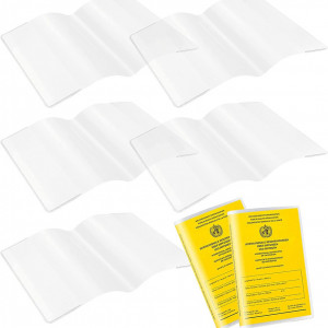 Set de 10 coperte pentru carnet/certificat Boyigog, transparent, PVC, 100 x 140 mm
