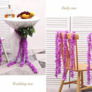Set de 10 ghirlande de flori artificiale Hawesome, ,mov, matase/plastic, 100 cm