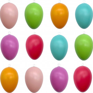 Set de 12 oua pentru Paste MIJOMA. plastic, multicolor, 4 x 6 cm