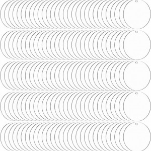 Set de 150 inele pentru chei Plmvhpb, acrilic, transparent, 5 cm