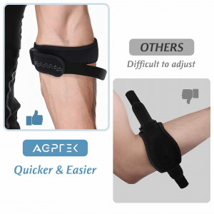 Set de 2 bandaje de compresie pentru maini AGPTEK, nailon/silicon, gri, L