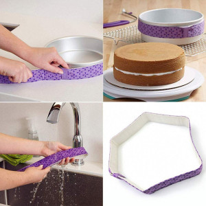 Set de 2 benzi pentru tava de copt INTVN, bumbac/poliester, mov, 80 x 3.7 cm