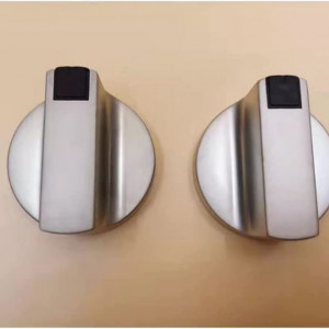 Set de 2 butoane universale pentru aragaz LAIYOHO, metal, argintiu, 4 cm