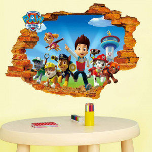 Set de 2 foi cu stickere Kibi, model Paw Patrol, vinil, multicolor
