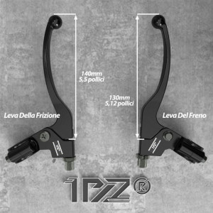 Set de 2 manere pentru frana la biciclete/motociclete 1PCS, aluminiu, negru