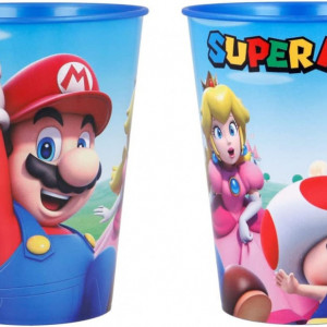 Set de 2 pahare pentru copii ILS I LOVE SHOPPING, Super Mario, plastic, multicolor, 260 ml