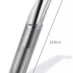 Set de 2 piese pentru ceai Filo, otel inoxidabil, argintiu, 14,8 x 2 cm