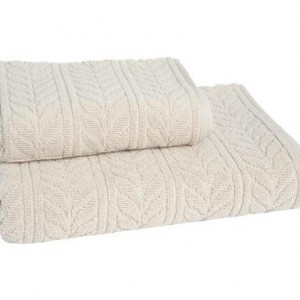 Set de 2 prosoape Londra, bumbac, crem