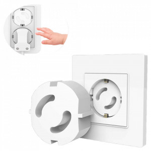 Set de 20 incuietori de siguranta pentru copii Sun-baked, ABS, alb, 3,8 x 3,8 x 1,8 cm