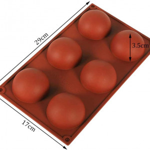 Set de 3 forme pentru dulciuri SIMUR, silicon, maro, 29 x 17 cm