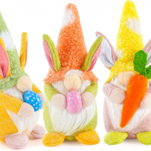 Set de 3 gnomi pentru Paste VGOODALL, pasla, multicolor, 23 x 5 x 7,5 cm