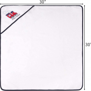 Set de 3 prosoape cu gluga pentru bebelusi Viviland, poliester, multicolor, 76,2 x 76,2 cm