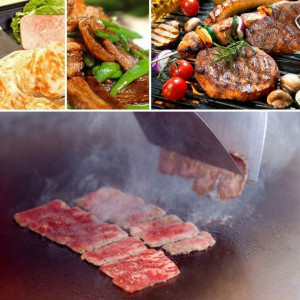 Set de 3 spatule Erjiaen, otel inoxidabil/lemn, argintiu/maro