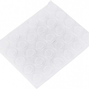 Set de 30 protectii pentru mobilier HEIGOO, cauciuc, transparent, 15 x 2 mm