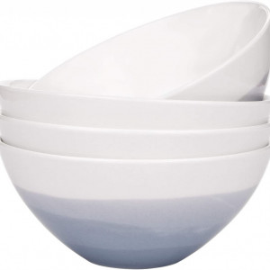 Set de 4 boluri Yesland, portelan, albastru, 700 ml, 17 x 7,6 cm