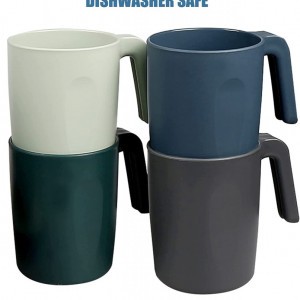 Set de 4 cani Greentainer, plastic, multicolor, 10,9 x 7,9 x 6,8 cm, 450 ml