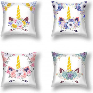 Set de 4 fete de perna ShengOu, poliester, multicolor, 45 x 45 cm
