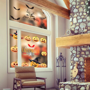 Set de 4 stickere pentru ferestre MHwan, PVC, multicolor, 50 x 70 cm