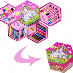 Set de 46 accesorii pentru desen/pictura Yolistar, multicolor