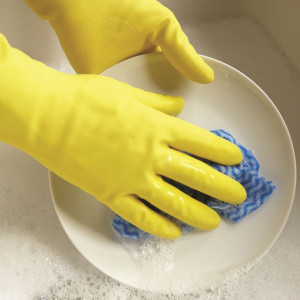 Set de 5 perechi manusi Everyday din cauciuc, marimea L, galben