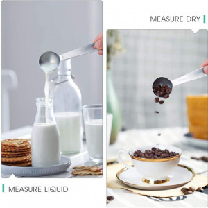 Set de 6 lingurite pentru masurat Ook, otel inoxidabil, argintiu