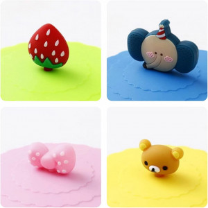 Set de 8 capace pentru cani SUWYNJ, silicon, multicolor, 10 x 10 cm