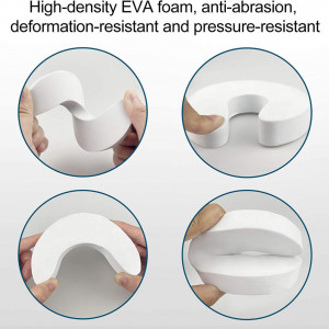 Set de 8 protectii pentru degete la copii, spuma EVA, alb/negru, 9,3 x 1,7 cm