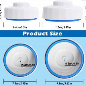 Set de accesorii cu pompa manuala pentru etansare Poweka, plastic, alb/albastru