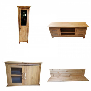 Set de mobila de living Home Affaire, lemn, 4 piese
