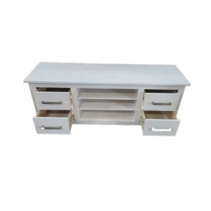 Set de mobila de living Home Affaire, lemn de pin, alb, 4 piese