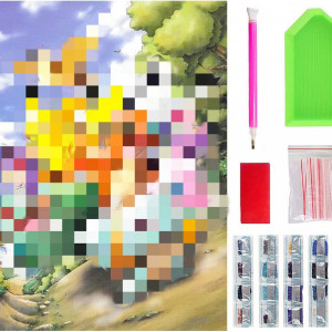 Set de pictura cu diamante Ksopsdey, multicolor, 30 x 40 cm