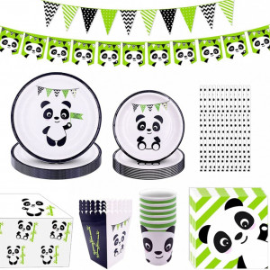Set de vesela pentru petrecere Forfamy, hartie, multicolor, 163 piese
