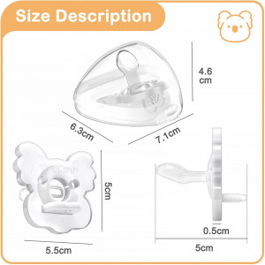 Set suzeta cu 2 forme pentru bebelusi TYRY.HU, silicon, transparent, 6-18 luni