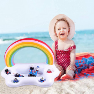 Suport gonflabil pentru bauturi la piscina Ropniik, multicolor, PVC, 60 x 40 x 40 cm