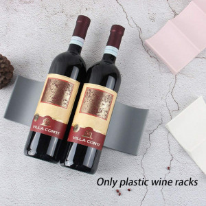 Suport pentru 4 sticle de vin Kisbeibi, polipropilena, alb, 29,3 x 9,8 cm