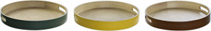 Tava pentru servire KONTARBOOR, bambus, natur/verde inchis, 38 x 38 x 5,5 cm