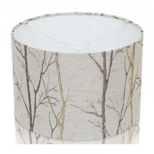 Abajur din bumbac natural Burley, 25 cm H x 40 cm W x 40 cm D