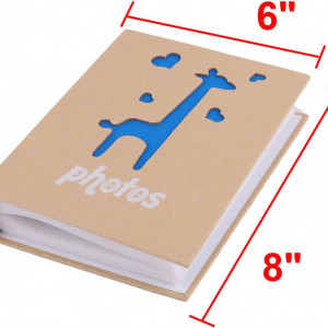 Album foto Sourcing Map, carton/plastic, maro/albastru/alb, 20 x 15,5 x 5 cm