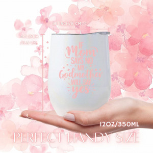 Cana termica cu mesaj personalizat Onebttl, otel inoxidabil, alb/roz, 11,5 x 8 cm