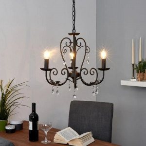 Candelabru Sophina, metal, negru, 55 x 148 cm