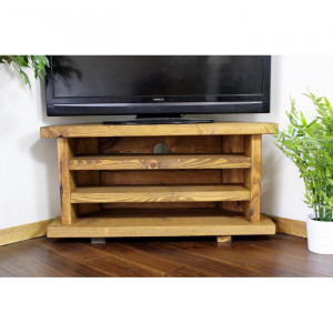 Comoda TV Del City, lemn masiv de pin, maro, 160 x 52 x 40 cm