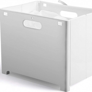 Cos de rufe pliabil Enjohos, alb, plastic, 38 x 28 x 30 cm